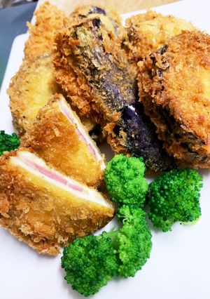 なすのベーコンハサミ揚げ-レシピのメイン写真