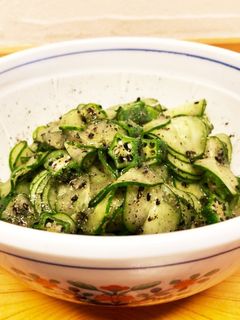 我が家の定番♪きゅうりとオクラの酢の物-レシピのメイン写真