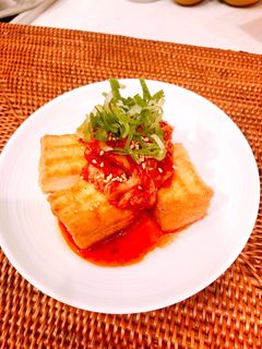 厚揚げ豆腐とキムチで簡単一品-レシピのメイン写真