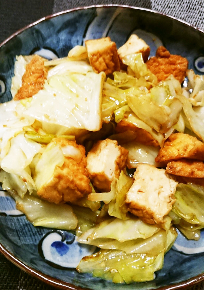 厚揚げとキャベツのオイスターソース炒め-レシピのメイン写真