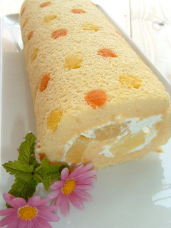 爽やか♪水玉ロールケーキ-レシピのメイン写真