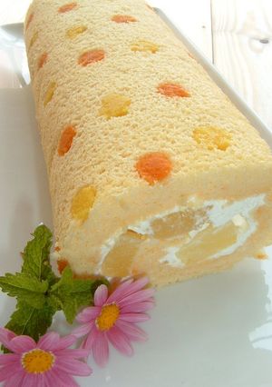 爽やか♪水玉ロールケーキ-レシピのメイン写真