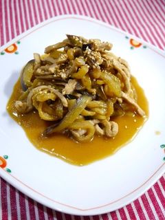 簡単!肉と茄子のゆずポンしょうが焼き-レシピのメイン写真