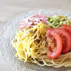 รูปของ パスタで♡冷やし中華