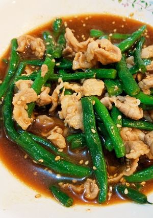 ご飯のお供♡さやいんげんの甘辛炒め-レシピのメイン写真