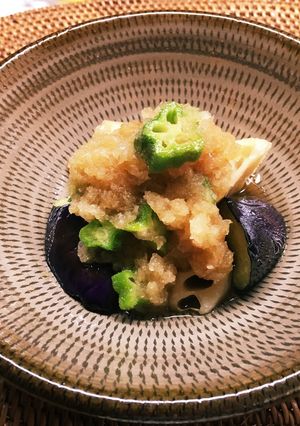 揚げ野菜ときざみオクラのおろし和え-レシピのメイン写真