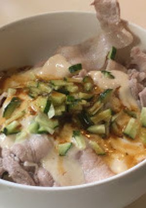 簡単！豚バラ豆腐クリームぶっかけ丼-レシピのメイン写真