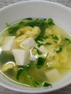 豆苗たまごスープ-レシピのメイン写真