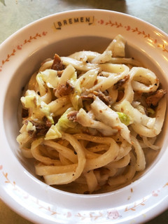 【時短】梅と秋刀魚とキャベツの焼うどん-レシピのメイン写真