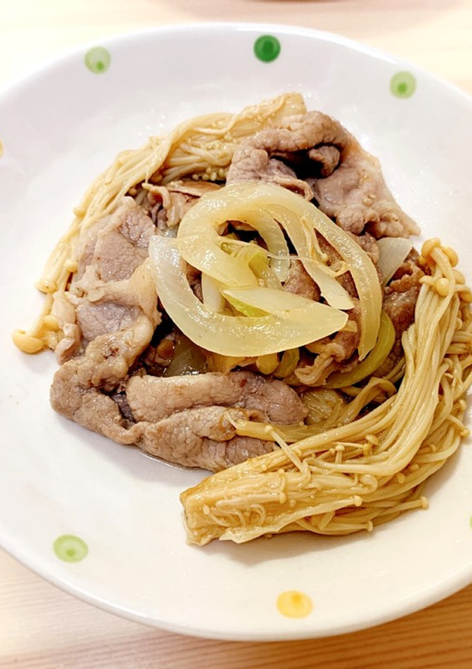 【簡単】豚肉とえのきのヘルシー塩炒め-レシピのメイン写真