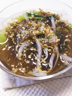 シャキシャキ旨♡小松菜もやしのもずく酢♪-レシピのメイン写真
