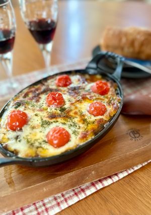 レンジで作る♪なすミートのチーズ焼き-レシピのメイン写真