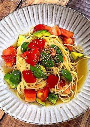 トマトとアボカドの冷製パスタ-レシピのメイン写真