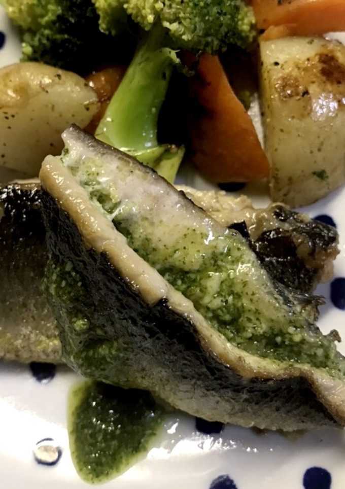 秋刀魚のジェノベーゼ焼き　-レシピのメイン写真