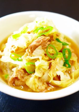 やさしい味の簡単副菜キャベツとツナの煮物-レシピのメイン写真