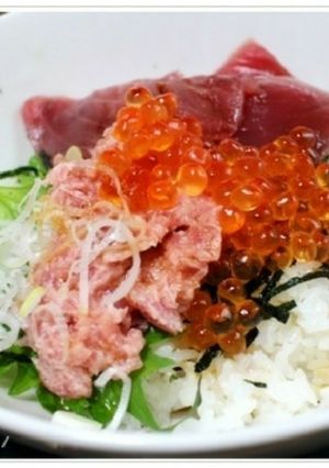 まぐろづくし＆いくら丼-レシピのメイン写真