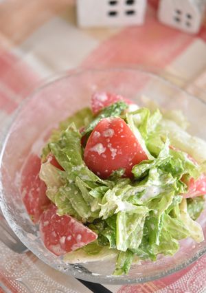 レタスとトマトのごまマヨサラダ-レシピのメイン写真