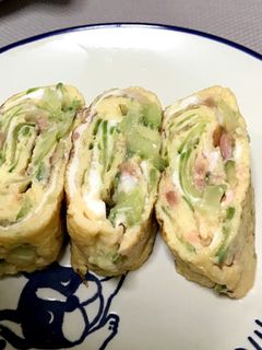 ゴーヤと紅生姜の卵焼き-レシピのメイン写真