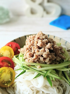 レンチン甘酒味噌肉そぼろそうめん-レシピのメイン写真