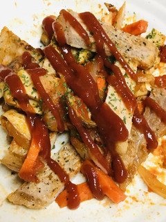 豚ロース肉の短冊ステーキ●トマトソース-レシピのメイン写真
