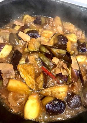 豚バラとなすの味噌煮込み-レシピのメイン写真