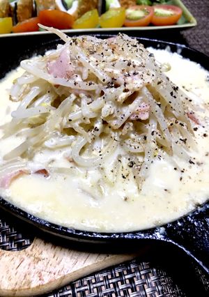 もやしカルボナーラ-レシピのメイン写真