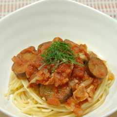 รูปของ 夏野菜を使って♪茄子と豚肉のトマトパスタ