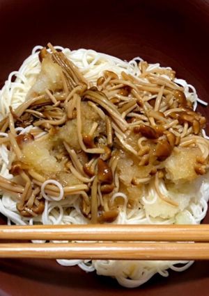 レンジで簡単！なめたけおろしそうめん-レシピのメイン写真