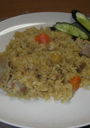 ひよこ豆と鶏肉のカレーピラフ-レシピのメイン写真