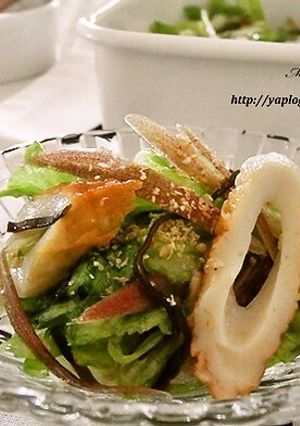 レタスとちくわの塩昆布和え-レシピのメイン写真
