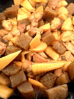 たけのこ鶏肉こんにゃくの炒め煮-レシピのメイン写真