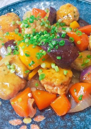ふわふわ鶏団子の甘酢あん*゜・-レシピのメイン写真