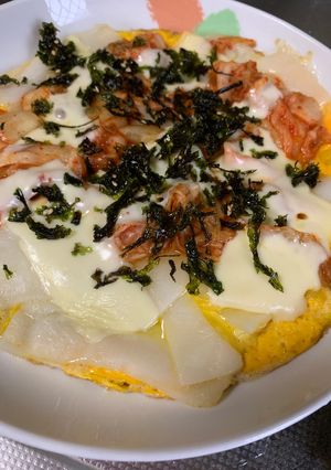 餅キムチピザ風-レシピのメイン写真