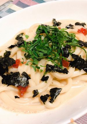 混ぜるだけ☆クリームたらこうどん-レシピのメイン写真
