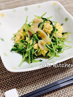 ♡豆苗とベーコンの卵炒め♡-レシピのメイン写真