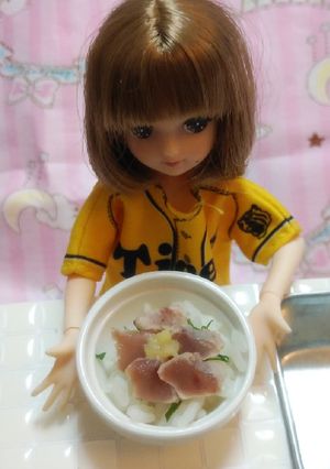 リカちゃんサイズ♡野球シリꕤ鰹のタタキ丼-レシピのメイン写真