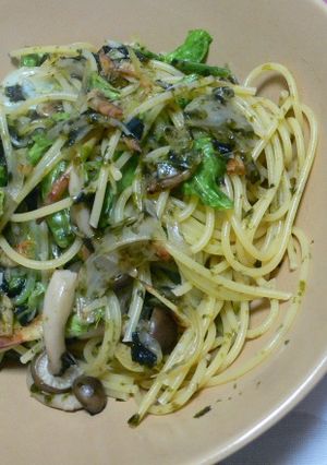 のりと野菜のパスタ-レシピのメイン写真