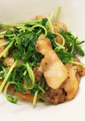 鶏皮と豆苗ポン酢-レシピのメイン写真