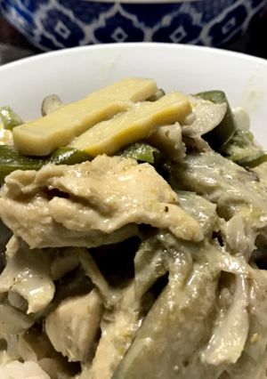 簡単！ナスと鶏肉のグリーンカレー-レシピのメイン写真