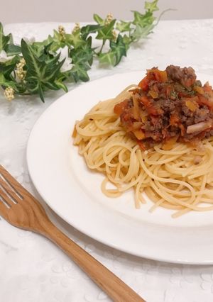 俺のミートパスタ-レシピのメイン写真