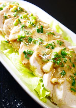 ゆで鶏で★柔らか鶏むね肉ごまドレよだれ鶏-レシピのメイン写真