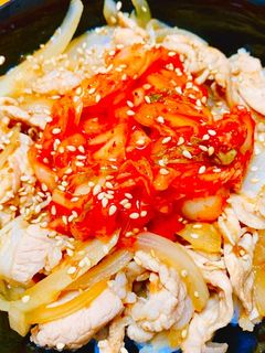 キムチ豚生姜焼き丼〜藤井21流アレンジ〜-レシピのメイン写真