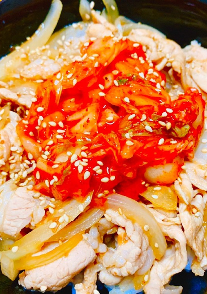 キムチ豚生姜焼き丼〜藤井21流アレンジ〜-レシピのメイン写真