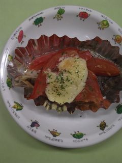 【保育園給食】たらとトマトのマヨ焼き-レシピのメイン写真