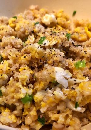 レンジで！オートミールでカップチャーハン-レシピのメイン写真