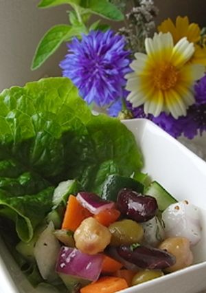 カフェ風☆野菜とお豆のマリネサラダ-レシピのメイン写真