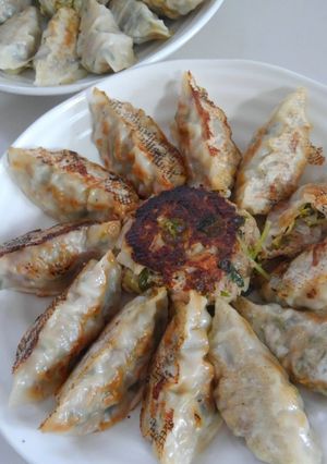 豆苗de 餃子-レシピのメイン写真