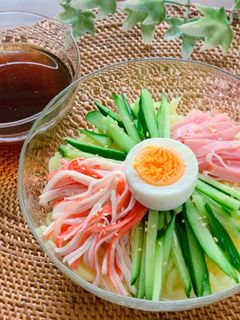 こんにゃく麺の冷やし中華★手作りたれ-レシピのメイン写真