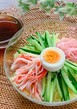 こんにゃく麺の冷やし中華★手作りたれ-レシピのメイン写真
