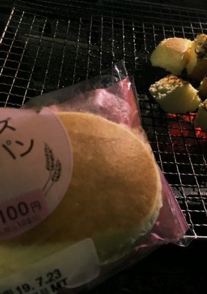 BBQのデザートに！焼きチーズ蒸しパン-レシピのメイン写真